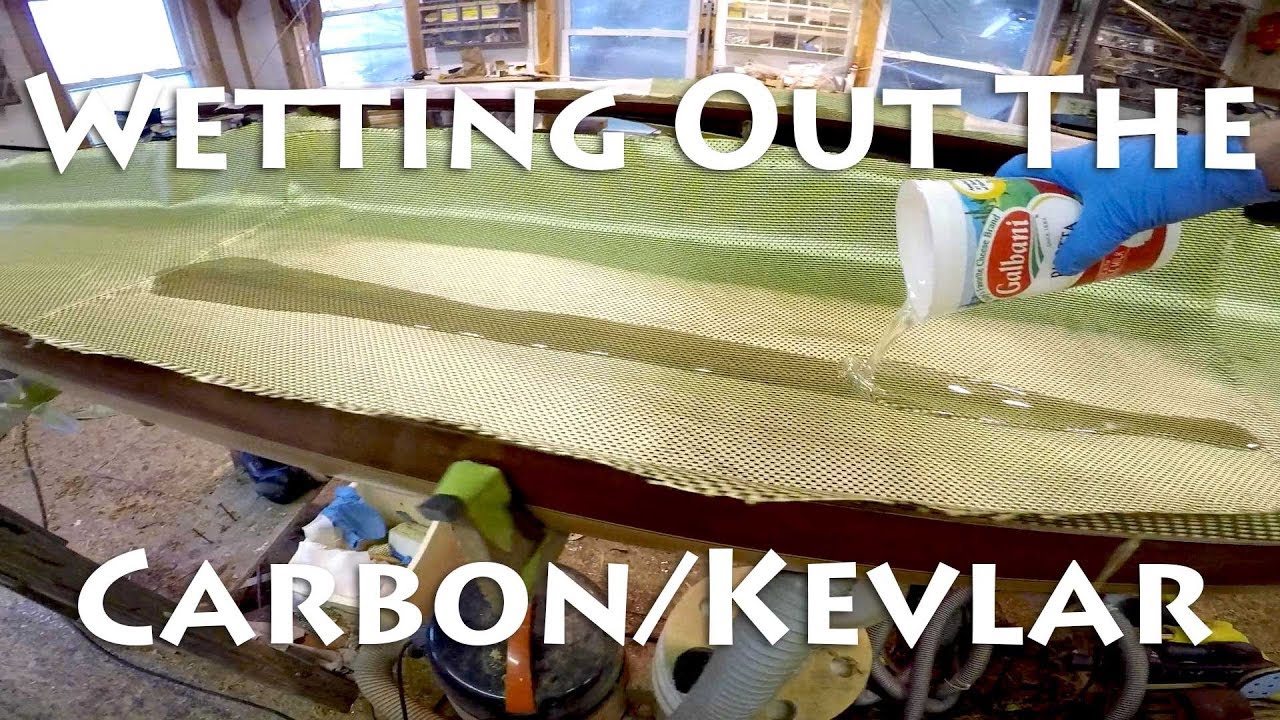 Wetting Out the Carbon/Kevlar Interior Cloth - microBootlegger Sport - E46