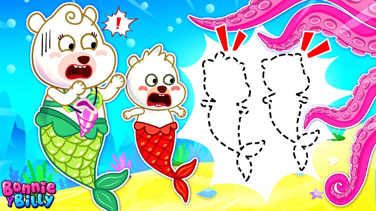¡Los Bebés Sirena Desaparecieron! 😱Mamá Sirena Embarazada Busca a Sus Hijos🐙|Bearee y Bonnie Español