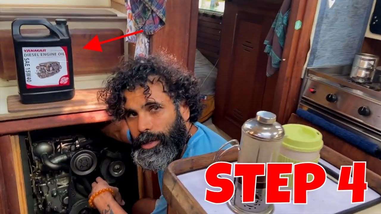 How to do boat oil change / easy steps to follow / diesel engine