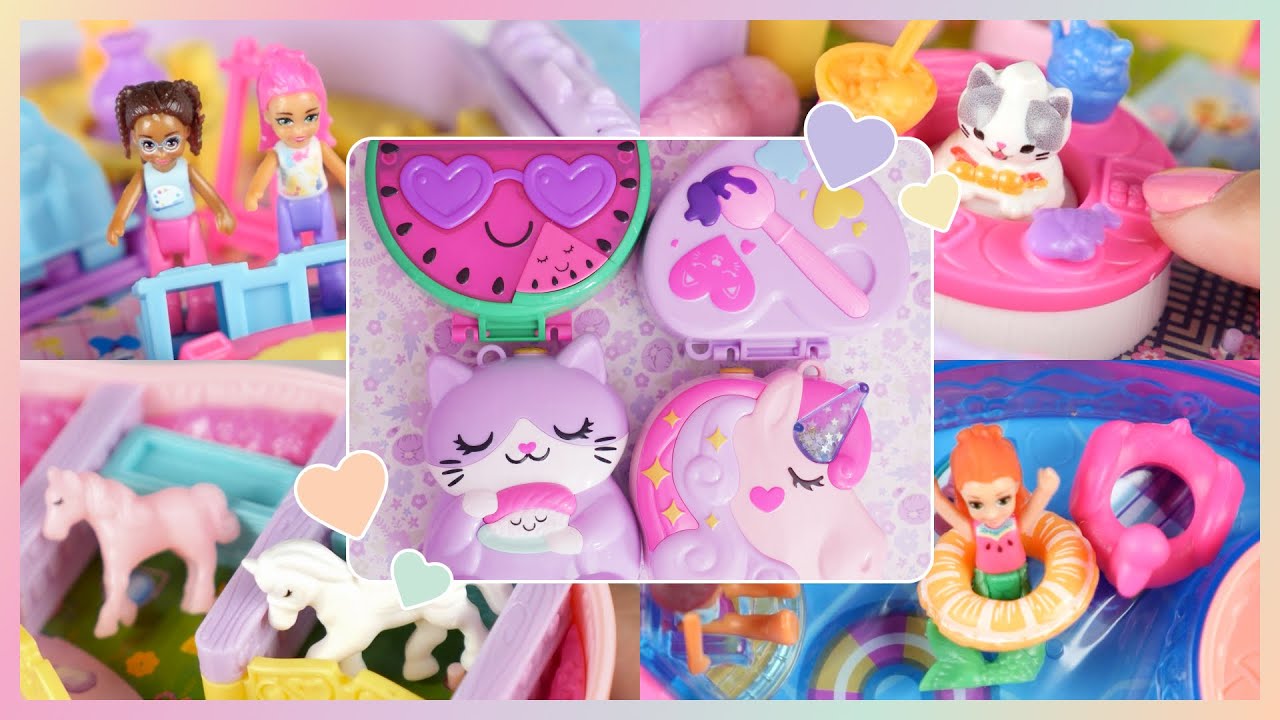 ✨SHOWCASE✨ Polly Pocket: Shani's Art Studio, Watermelon Party, Zen Cat Restaurant, Unicorn Forest