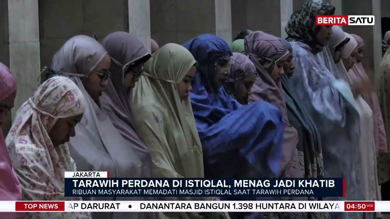 Tarawih Perdana di Masjid Istiqlal, Menag Jadi Khatib #beritasatu
