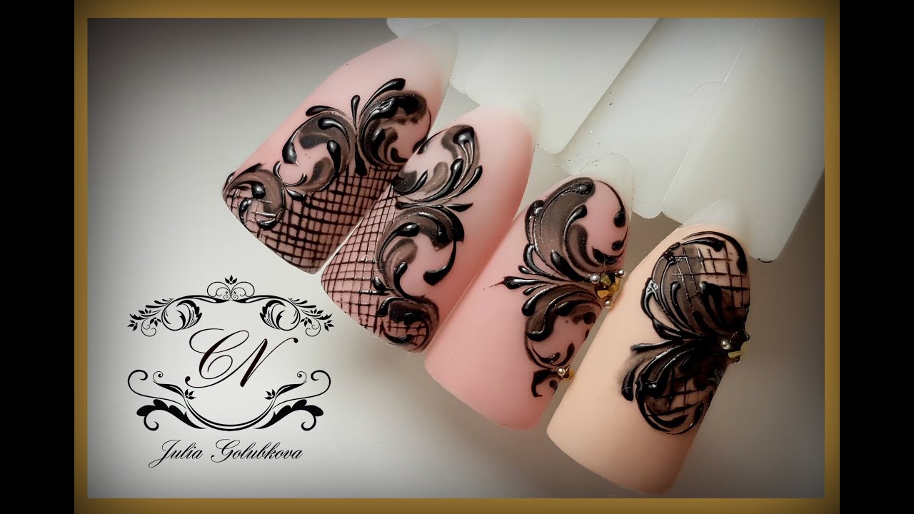 ♥Вензеля с вуалью♥ Рисуем сеточку♥
