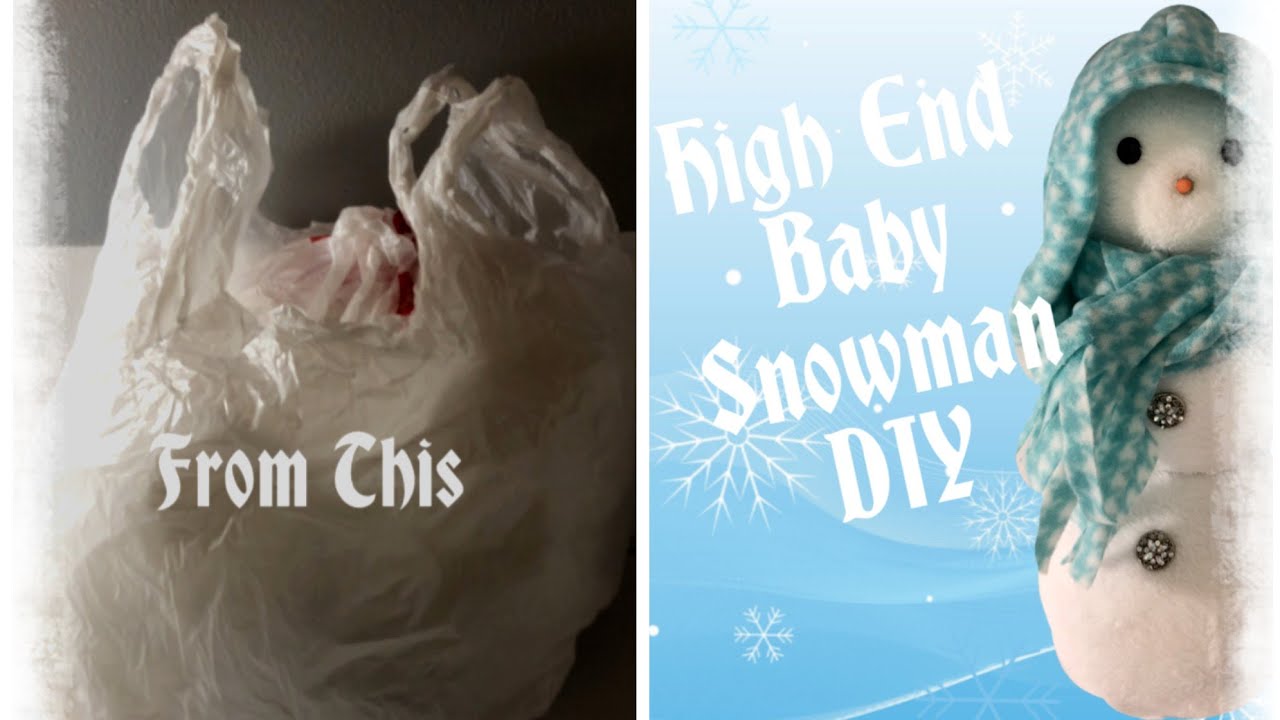 From Trash to Treasure/ Turn Plastic shopping 🛍 bags into a High End Baby ❄️ Snowman