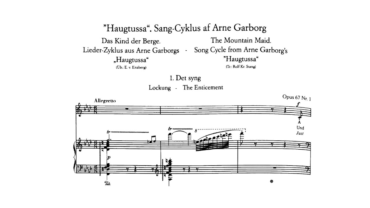 Edvard Grieg - Haugtussa {The Mountain Maid}, op. 67 [With score]
