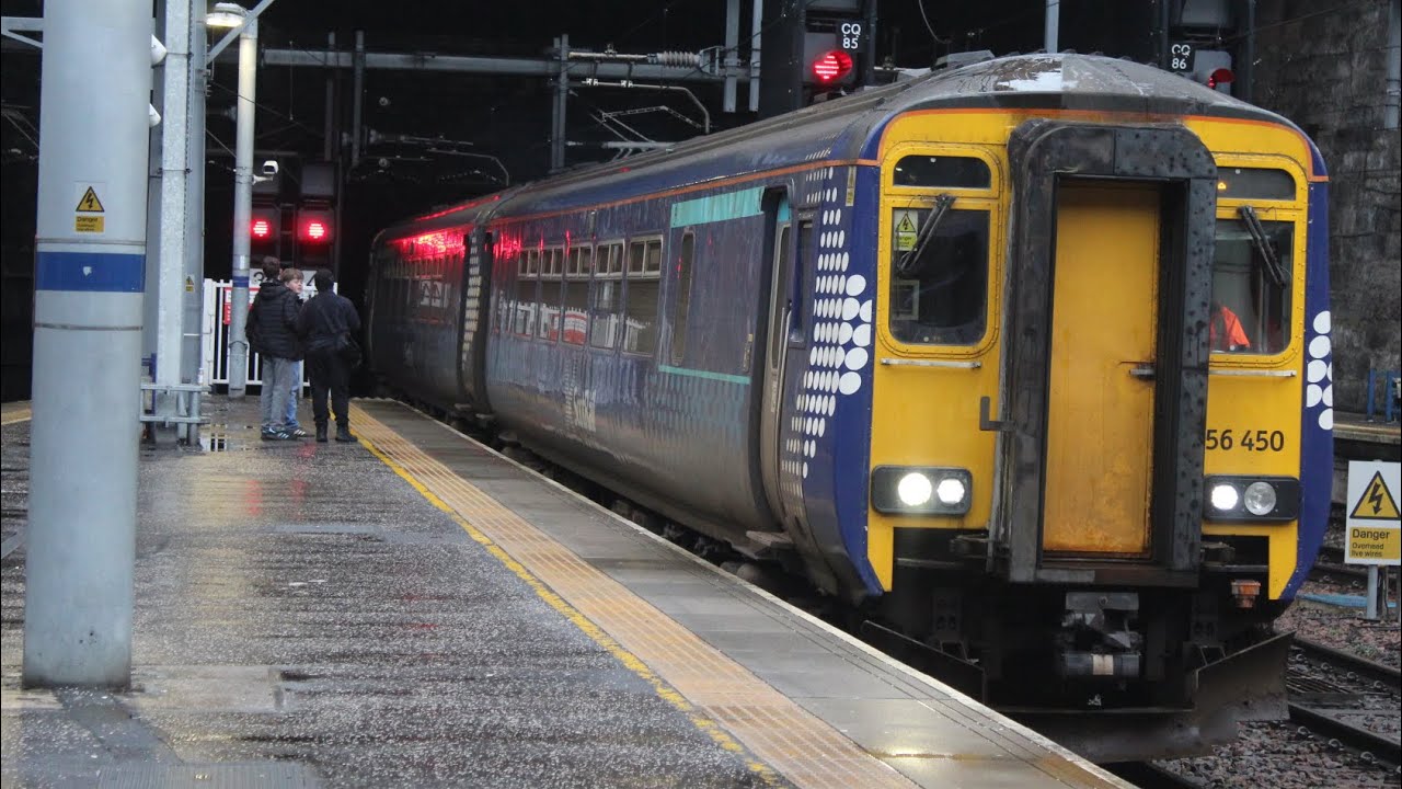 156450 & 153377 arriving at Glasgow Queen Street