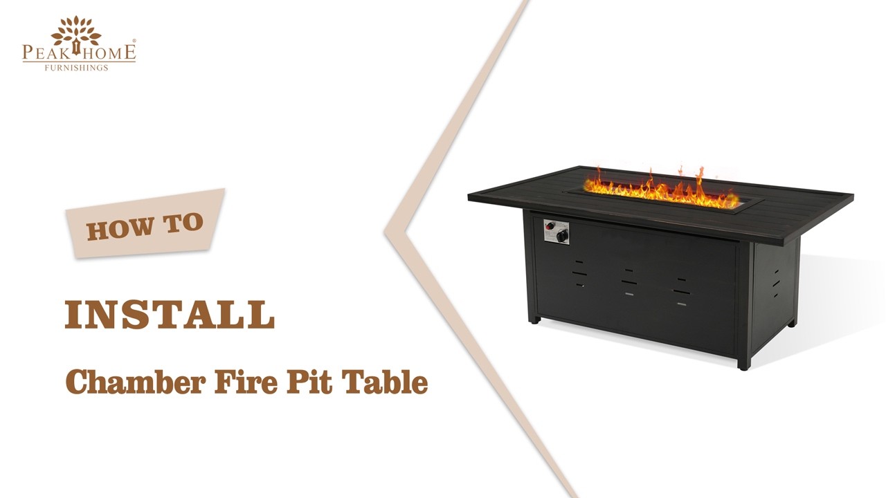 How to Install the Chamber Propane Fire Pit Table  | 970430 #peakhomefurnishings #howto #firepit