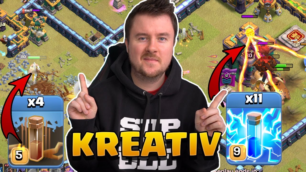 Mass Blitzzauber - QC Hogs mit Erdbeben und OHNE HEIL | So geht es ... | Clash of Clans Worlds