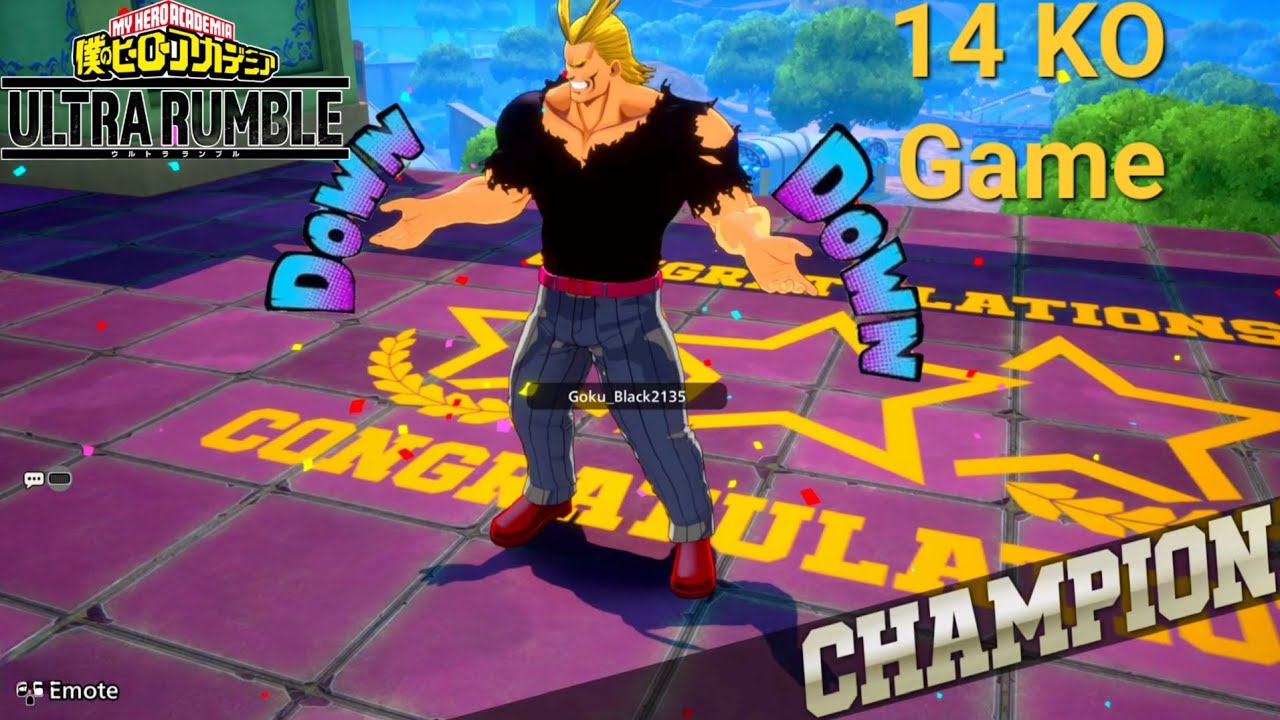 All Might destroys solo lobbies 14 KO game My Hero Ultra Rumble