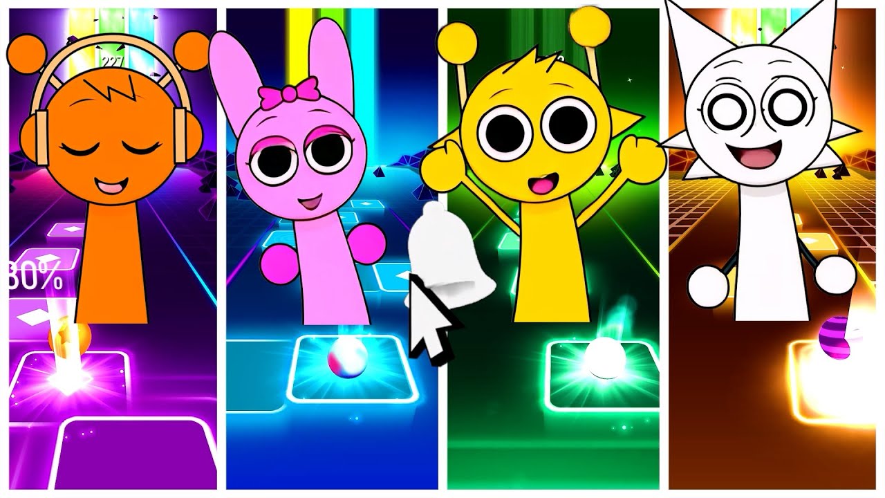 SPRUNKI Incredibox - Coffin Dance Song (COVER) Tiles hop Burn