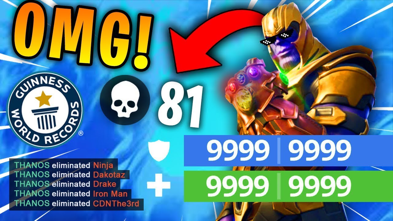 81 KILLS BY THANOS?! *NEW* WORLD RECORD! (Fortnite Highlights & Funny Moments 2018)