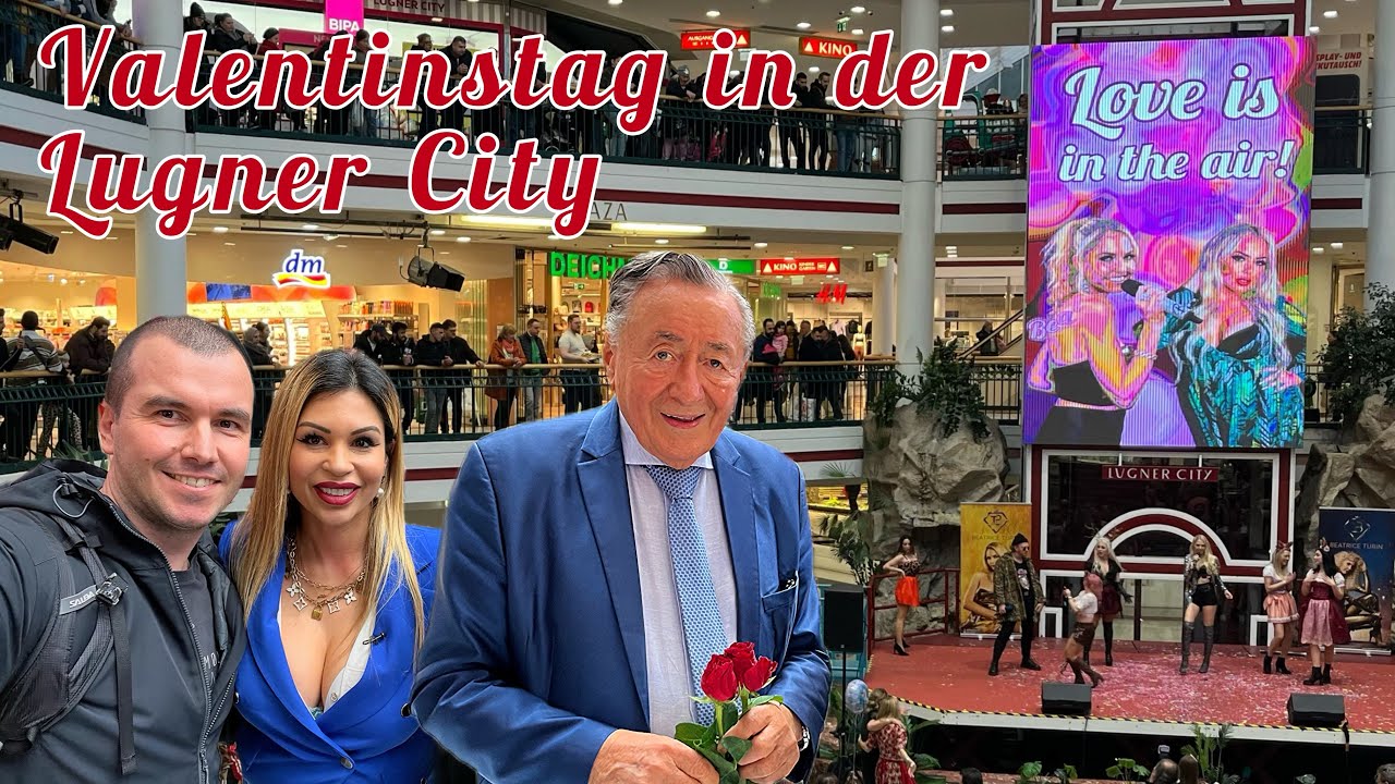 Valentinstag in der Lugner City mit Richard Lugner, Bambi, Beatrice Turin und Alpenlydia, 17.02.2024