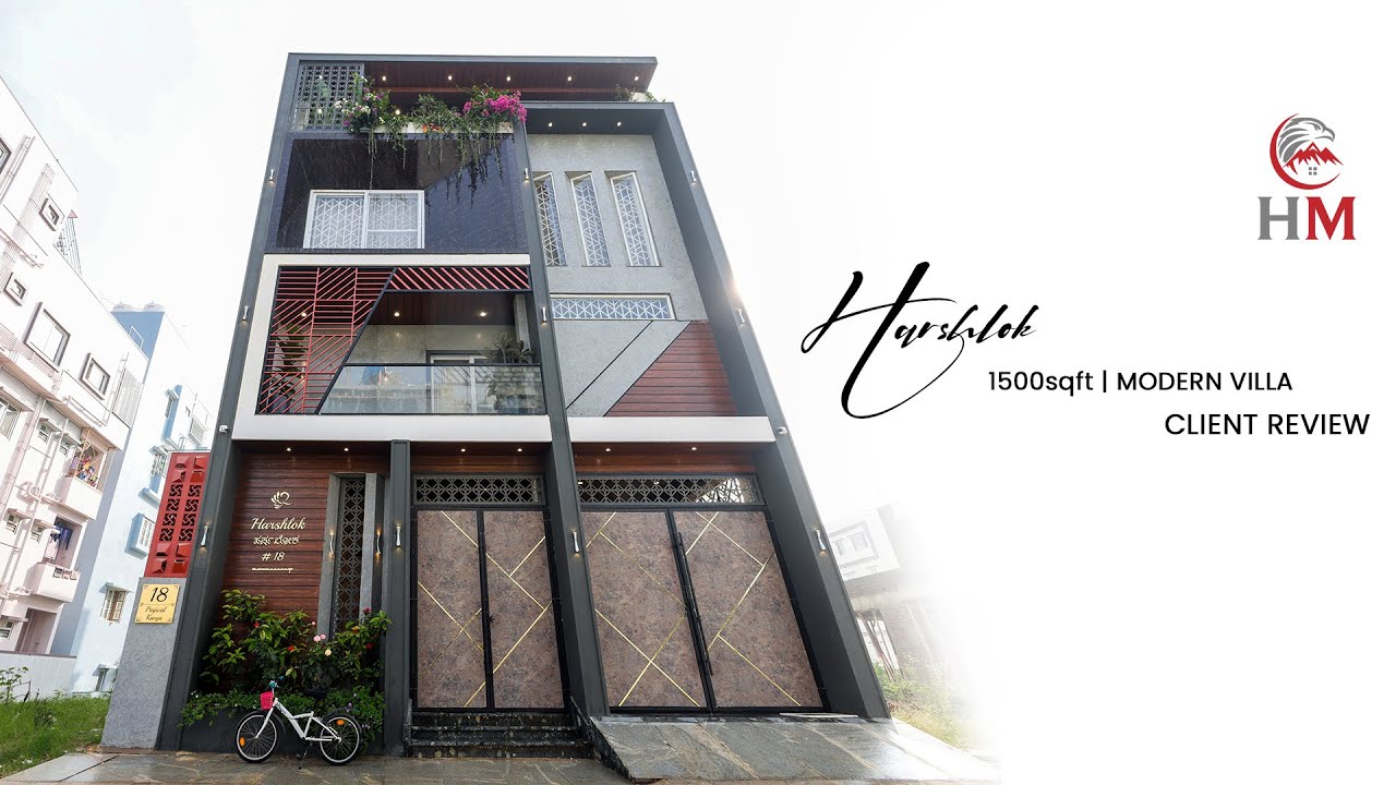 Grateful hearts, Happy clients | 1500sqft Modern Villa | Harishmane