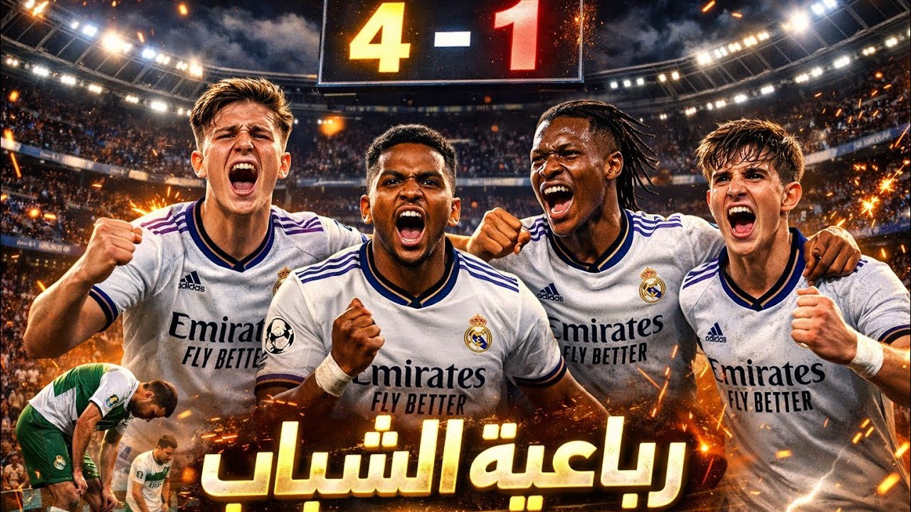 جيل مدريد الجديد يولعها! 🔥 ريال مدريد يسحق إلتشي 4-1 بالشباب | رسالة قوية لكل أوروبا