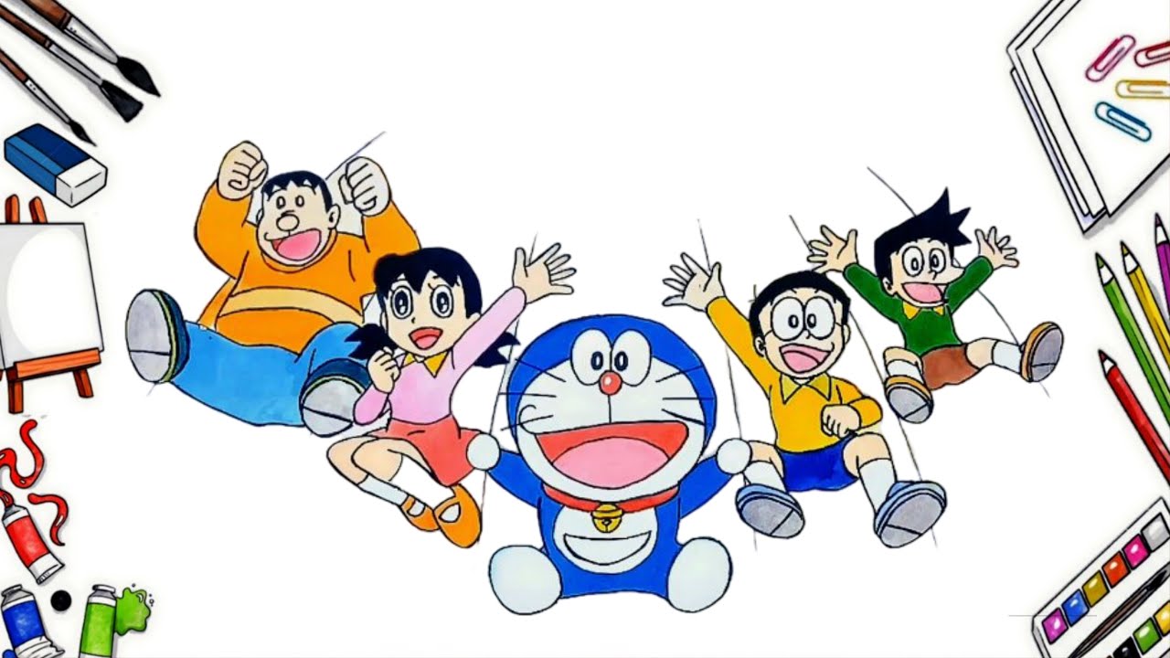 Cara Menggambar DORAEMON Yang Bagus