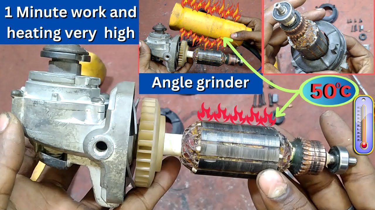 angle grinder heating 🔥 🔥 🔥 🔥  problem how to solve | dewalt,bosch angle grinder heat problem solve