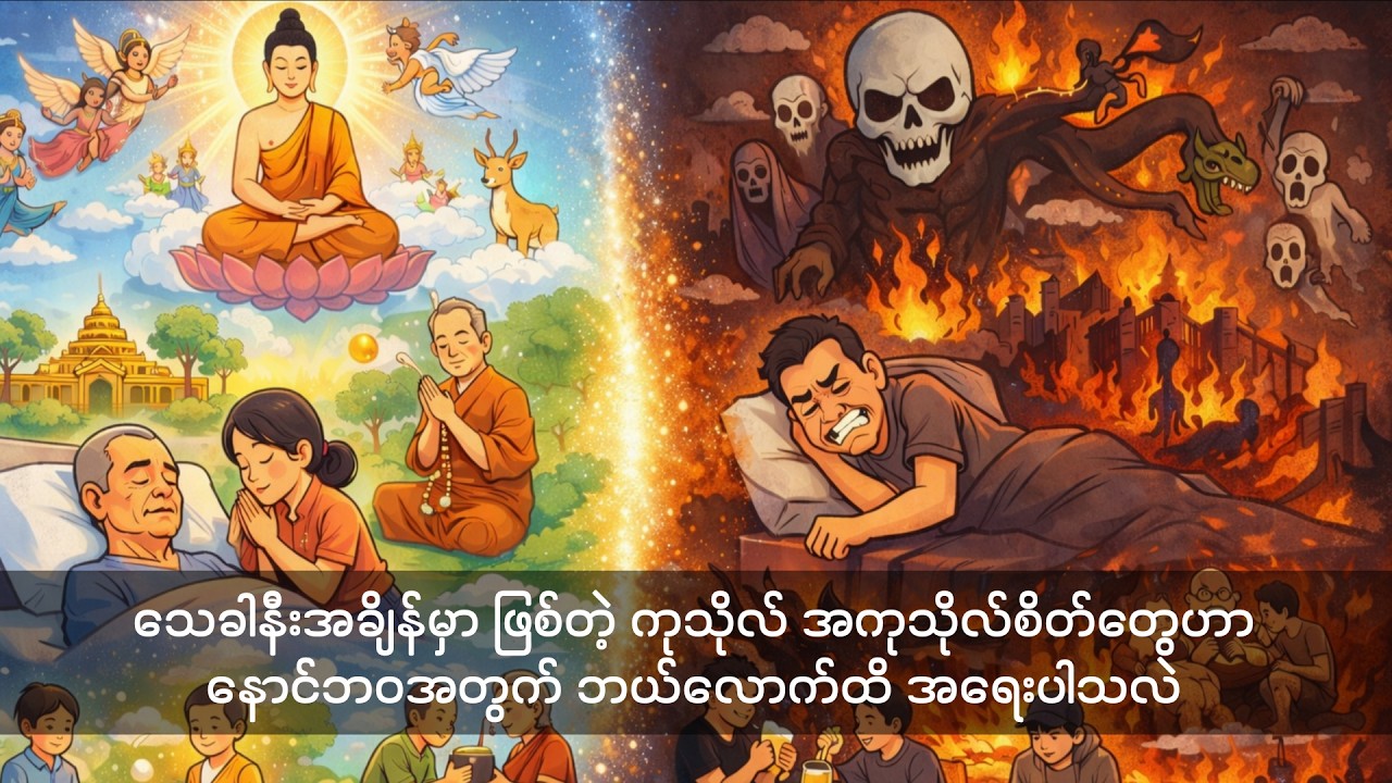 သေခါနီးအချိန်မှာ ဖြစ်တဲ့ ကုသိုလ် အကုသိုလ်စိတ်တွေဟာ နောင်ဘဝအတွက် ဘယ်လောက်ထိ အရေးပါသလဲ