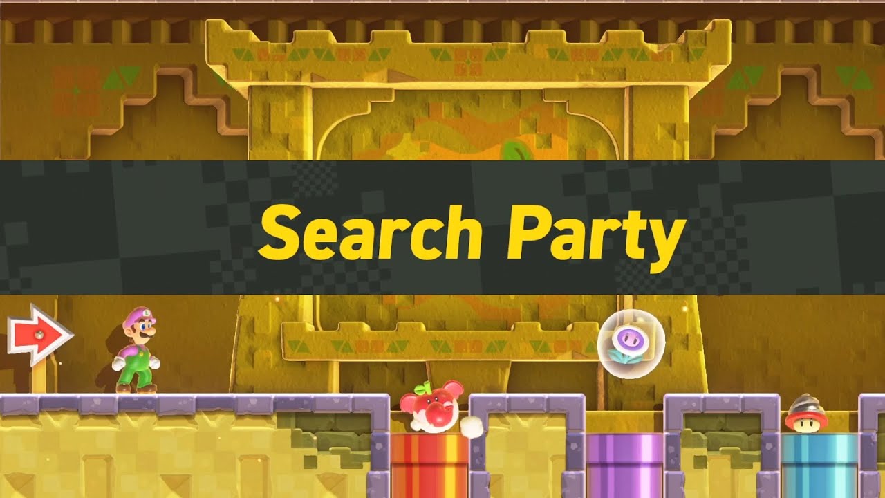 Search Party: Item Park (World Flower) - All Purple Coins, 100% Walkthrough! *Super Mario Wonder*