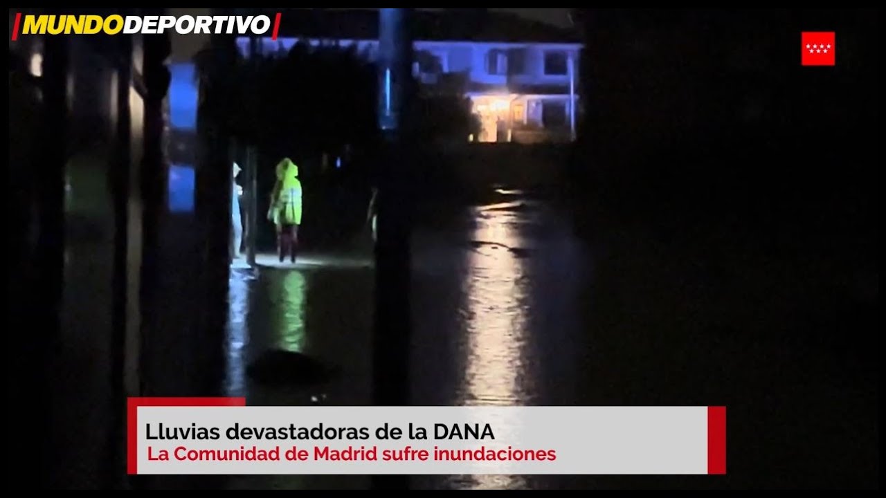 Las lluvias torrenciales de la DANA inundan la Comunidad de Madrid