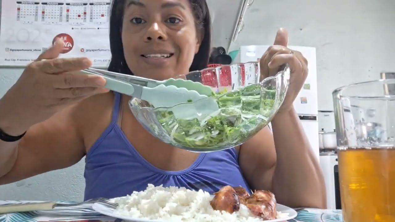 VAMOS ALMOÇAR MEU POVO ! LINGUIÇA TOSCANA, SALADA🥗, ARROZ 🍚 E FEIJÃO🫘 😋 