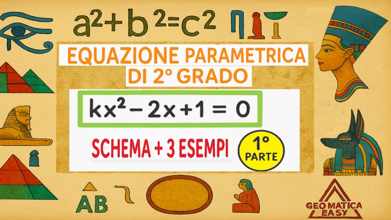 Equazione parametrica di 2° grado – Schema + 3 esempi (1° parte)