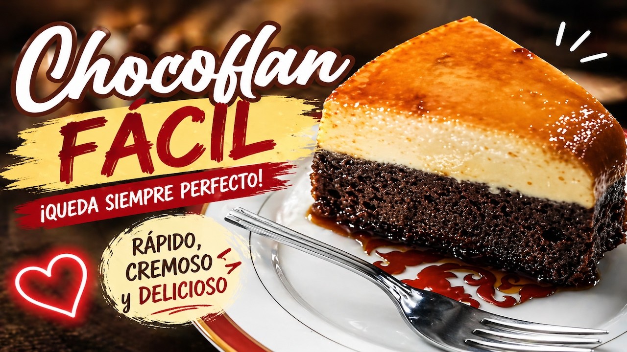 Chocoflan Fácil y Delicioso 🍫🍮 | Flan Casero + Pastel de Caja (¡Más Fácil Imposible!)
