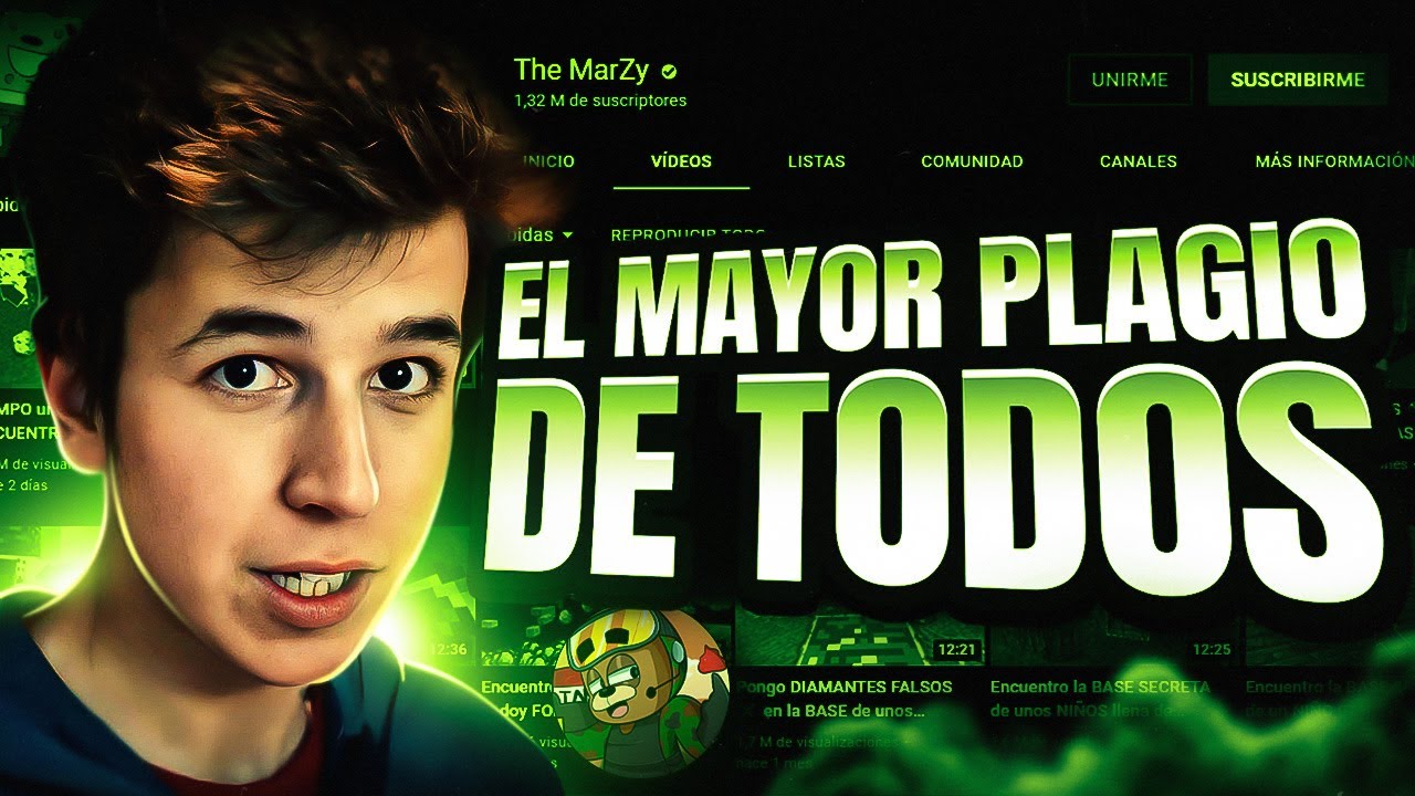 Este YOUTUBER de MINECRAFT se hizo FAMOSO COPIANDO VIDEOS | The Marzy