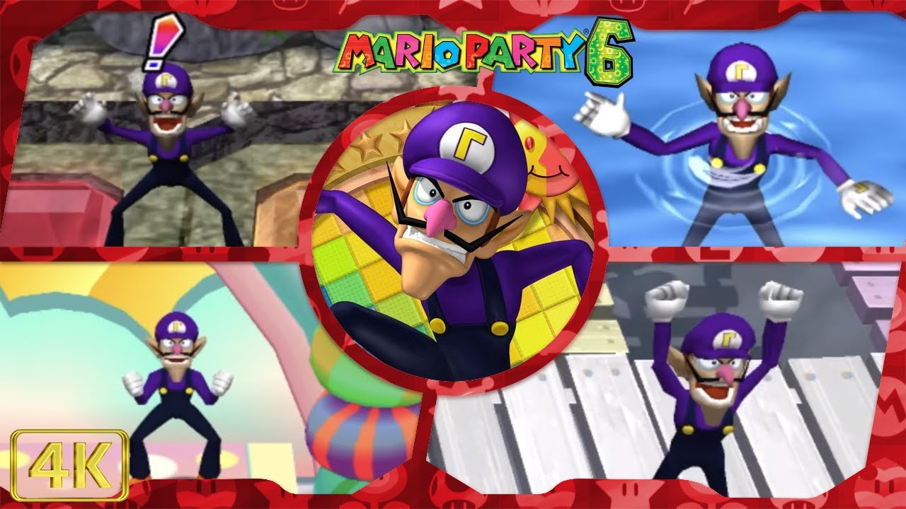 All Minigames (Waluigi gameplay) | Mario Party 6 ⁴ᴷ