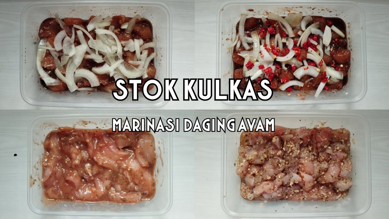 MARINASI DAGING AYAM BUAT STOK KULKAS || MASAKNYA PRAKTIS TINGGAL TUMIS