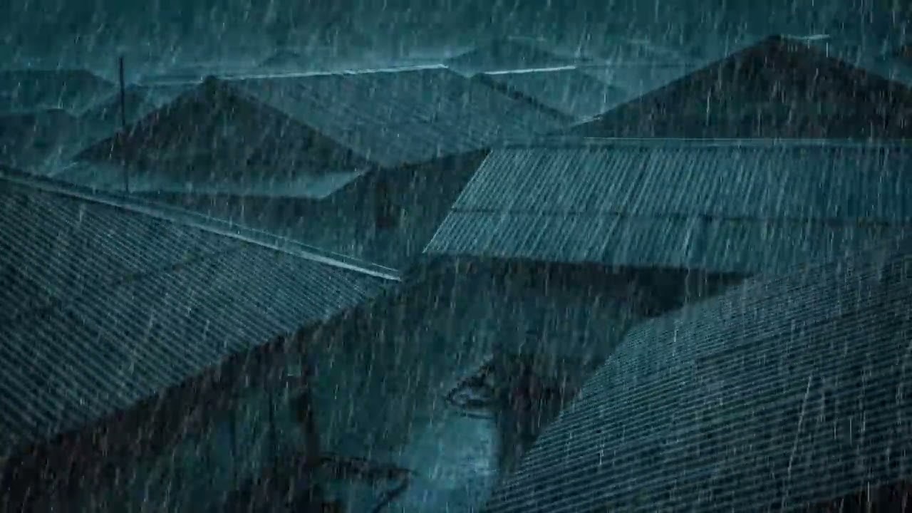 No Ads Rain Sounds for Sleeping – Deep Night Tin Roof Rain to Quiet the Mind Completely