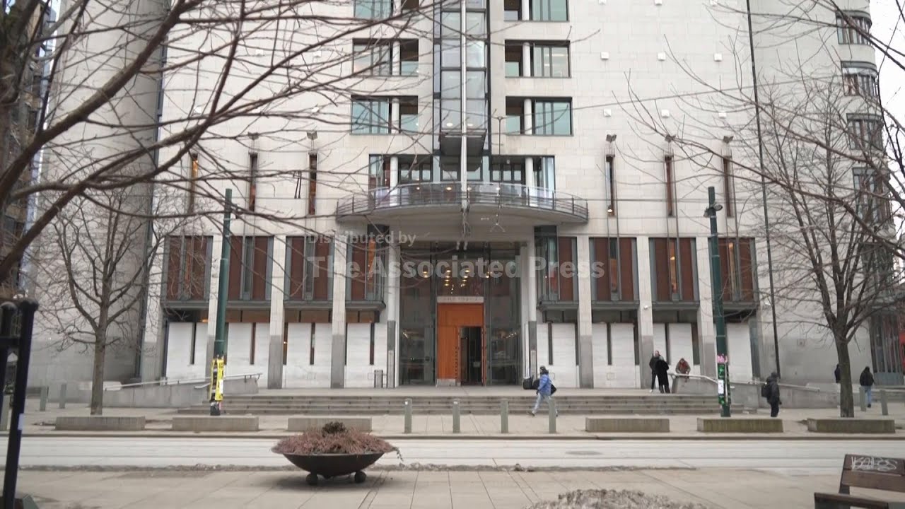 Exteriors of Oslo district court where the son of Norway's crown princess is expected to appear