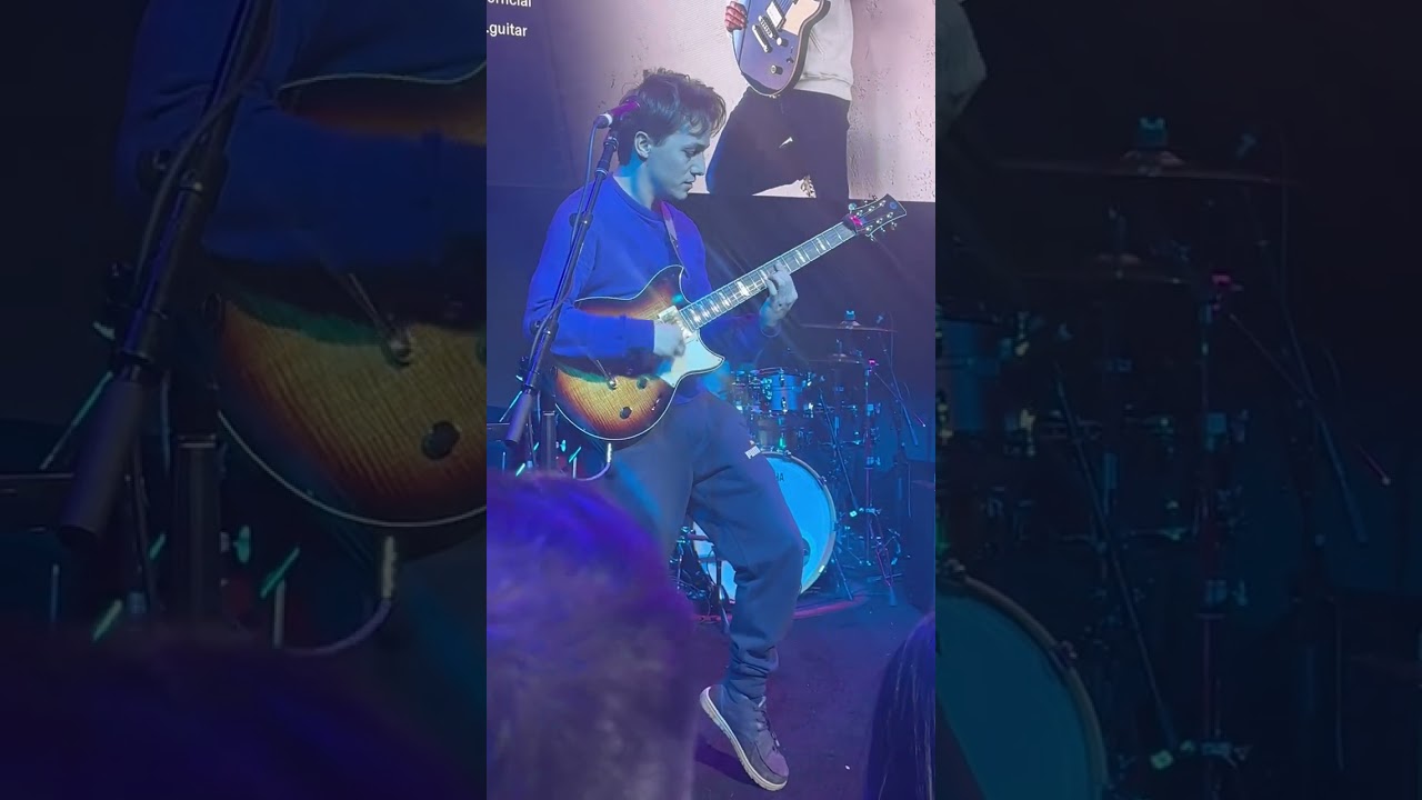 Matteo Mancuso and Vincent Garcia at The NAMM Show 2025 at the Yamaha guitars booth