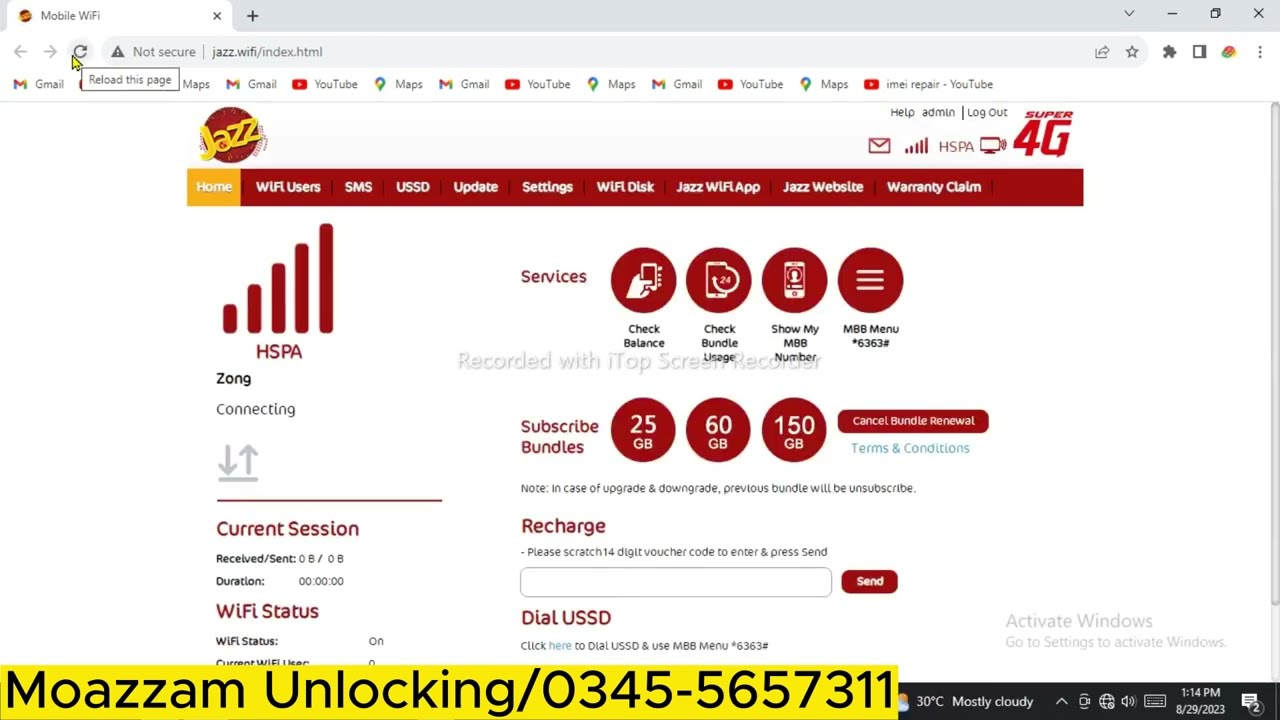 Jazz 4G Wingle W02 Lw43 & R191j Disconnected Fixed | Without Open Device | Without QCN Write Fixed