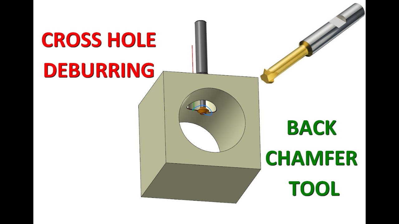 Mastercam Tip: Cross hole deburring with a back chamfer tool