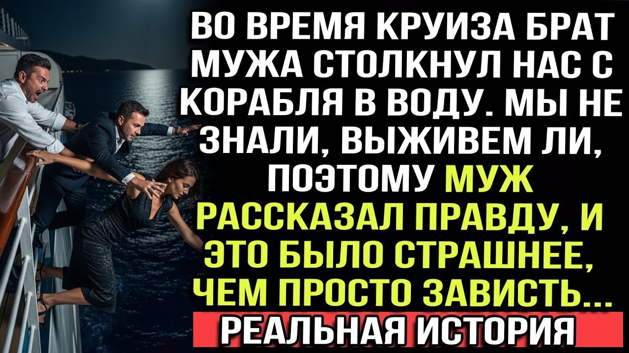 Брат мужа столкнул нас с лодки. Думая, что мы погибнем, муж признался в том, что скрывал годами…