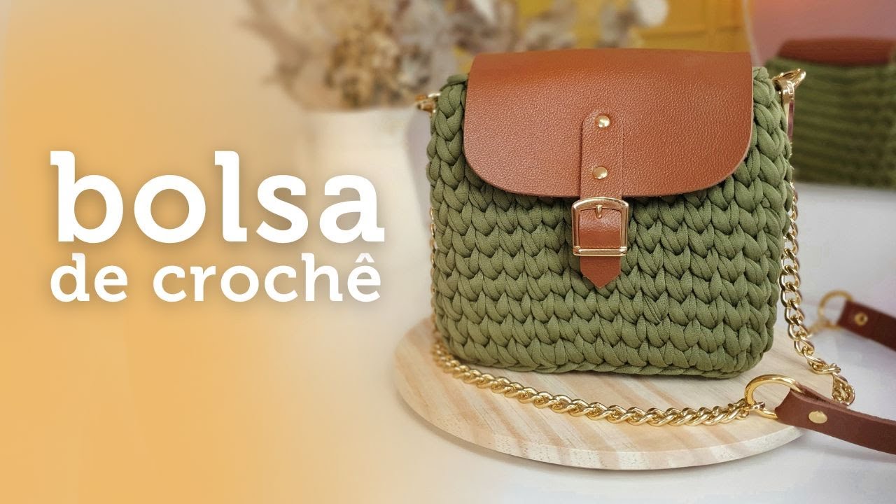 Bolsa de crochê com fio de malha | por Ju quem fez