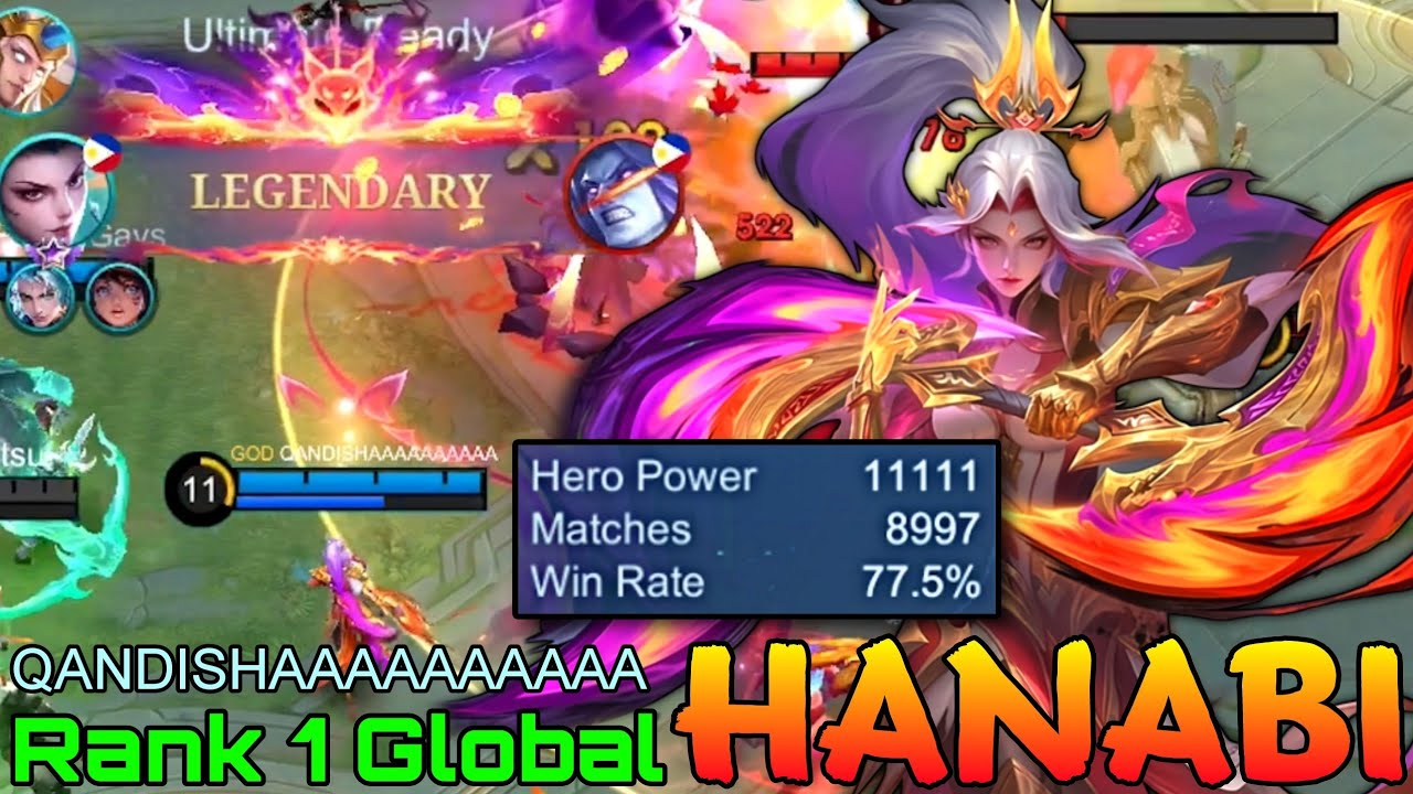 8,990+ Matches Hanabi Perfect Gameplay - Top 1 Global Hanabi by QANDISHAAAAAAAAAA - Mobile Legends