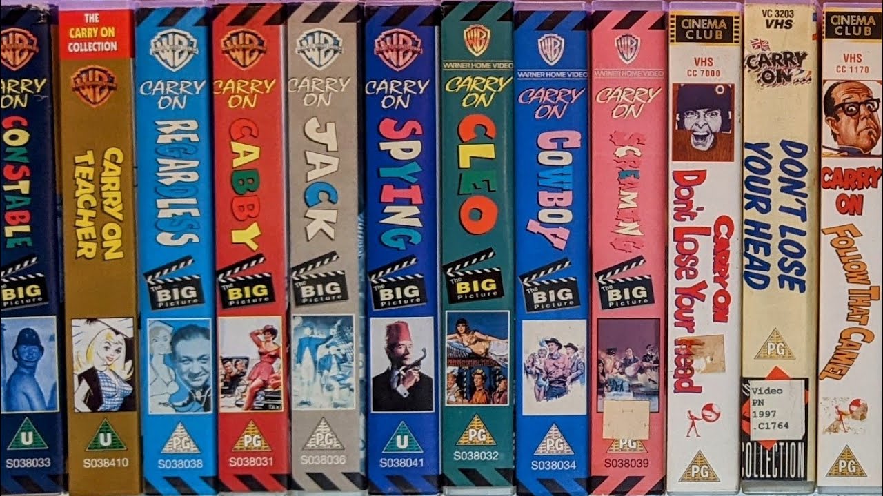 My Collection of Carry On Films on VHS Tape 📼🎬🎥📺😂