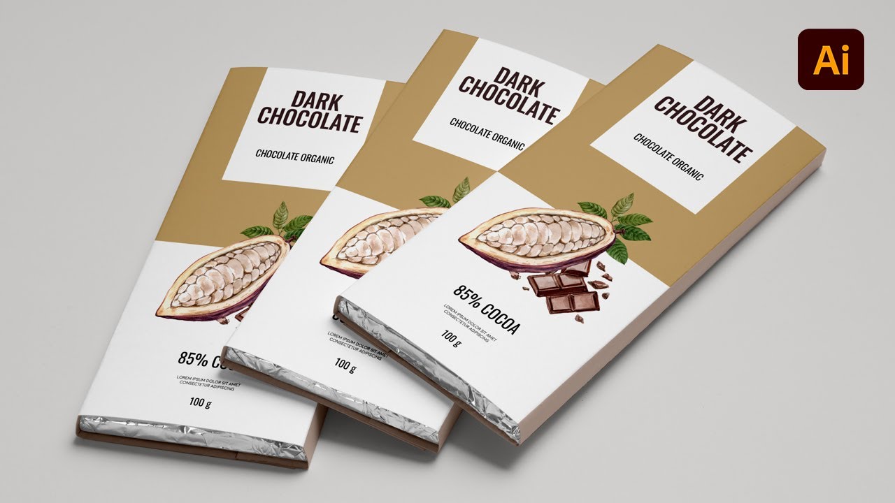 Chocolate Bar Packaging Design Tutorial in Adobe Illustrator