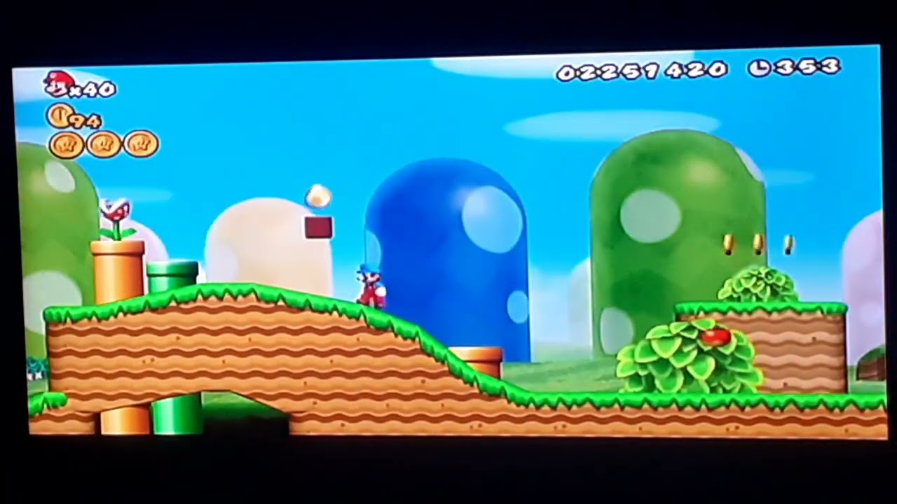New super mario bros wii in TV