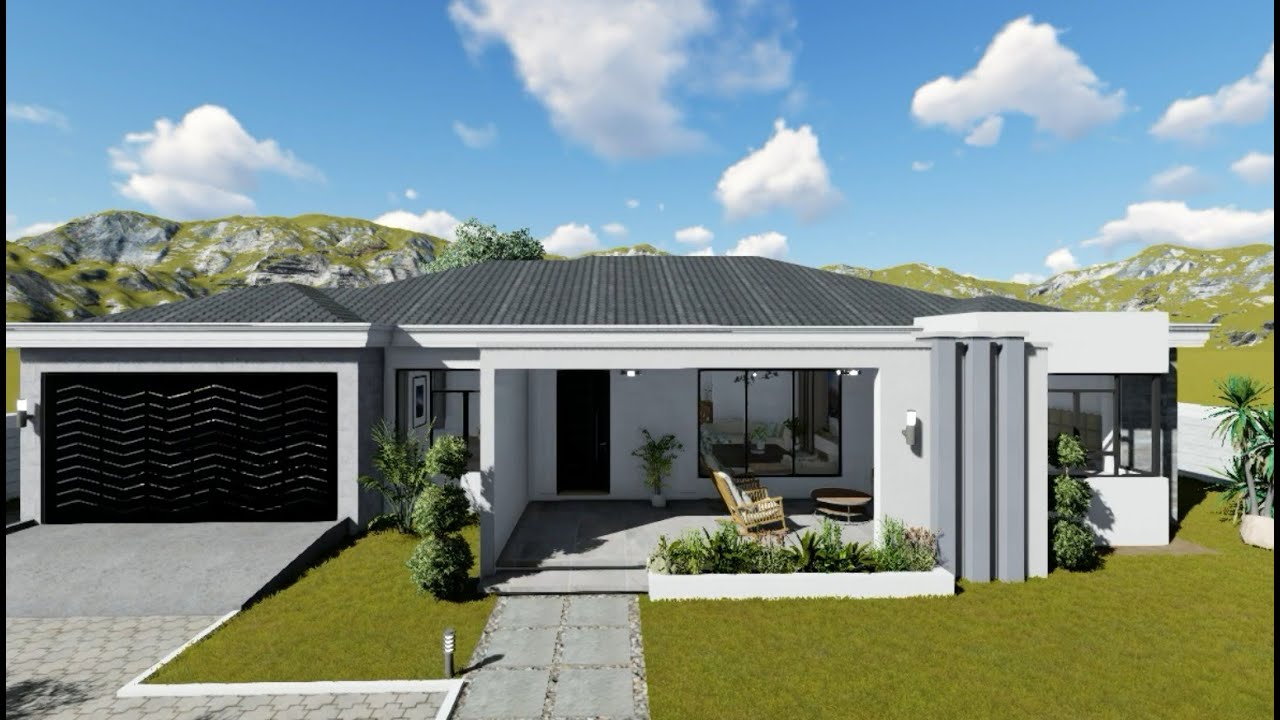 Classic 3 Bedroom House Design (14m x 22m) with Floor Plan #architecture