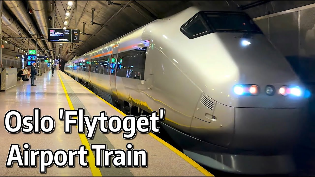⁴ᴷ⁶⁰ Exploring the Flytoget Airport Train Service in Oslo, Norway