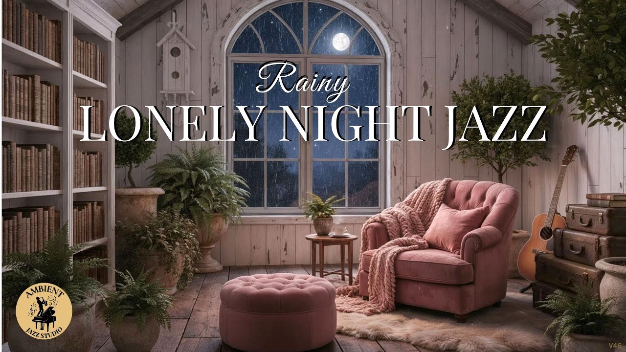 Jazz for Lonely Late Nights |Soft, Relaxing, Soothing Music & Rain Sounds for Sleep & Stress Relief