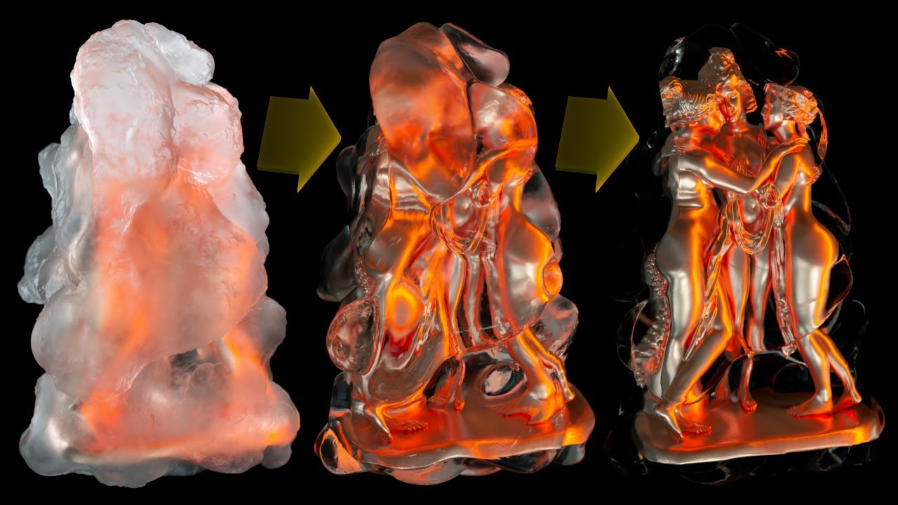 Frosted Glass Reveal Effect with Octane Cinema 4D and X-Particles