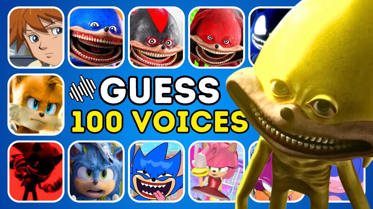 Guess 100 Sonic The Hedgehog Characters by Voice (IMPOSSIBLE CHALLENGE)