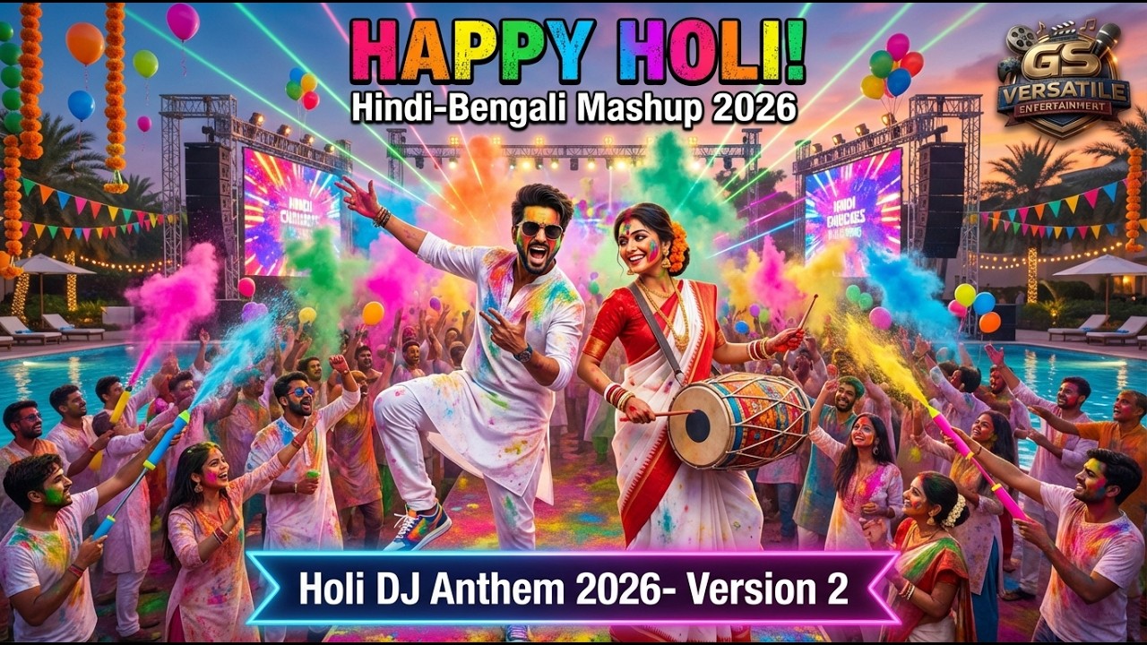 Happy Holi  Version 2 | Hindi Bengali Mashup Holi Song 2026 | Fagun Hawa | GS Versatile