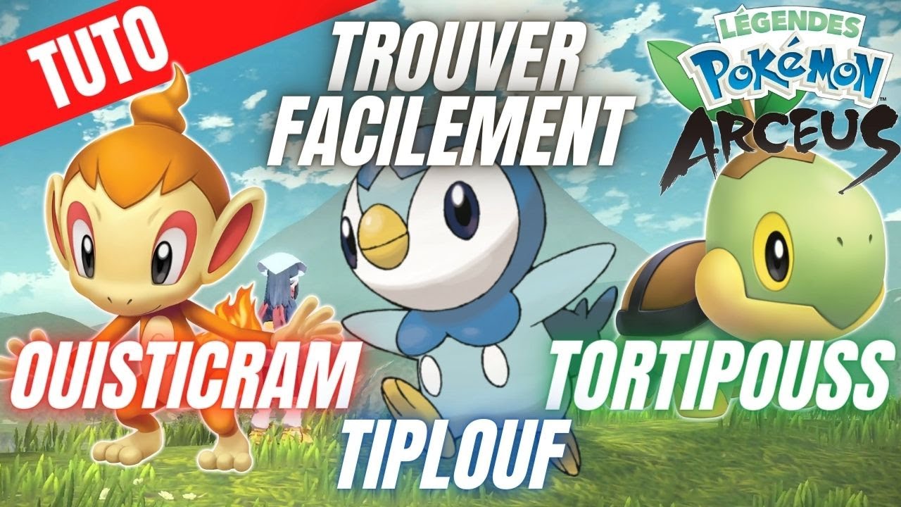 TUTO LEGENDES POKEMON ARCEUS COMMENT AVOIR OUISTICRAM TIPLOUF ET TORTIPOUSS [ GUIDE ]