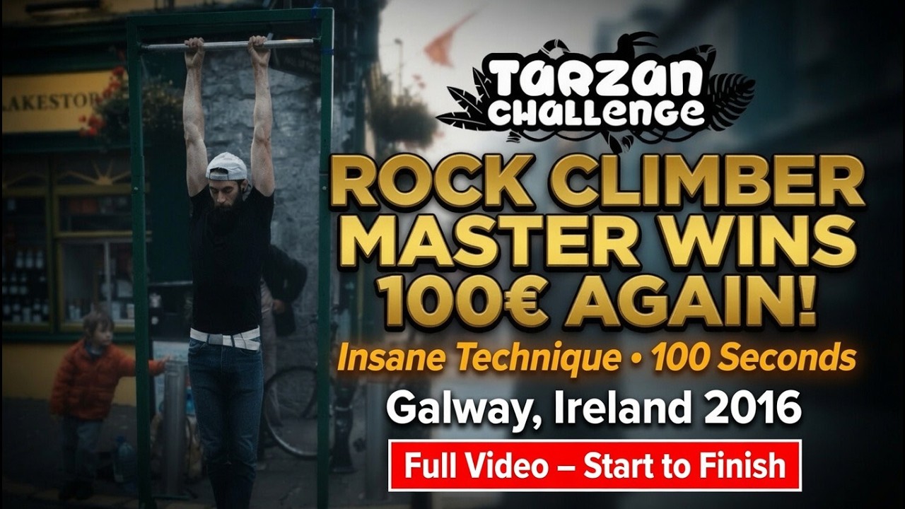 TARZAN CHALLENGE! HANG ON THE BAR 100 SECOND!!! SIMON WON 2nd TIME!!!  HE IS ONE OF THE BEST!!!
