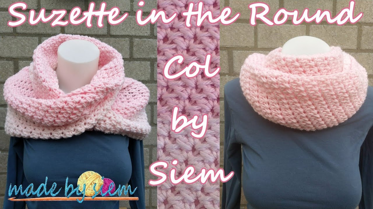 Suzette in the Round Col - Haken - Tutorial - Nederlands