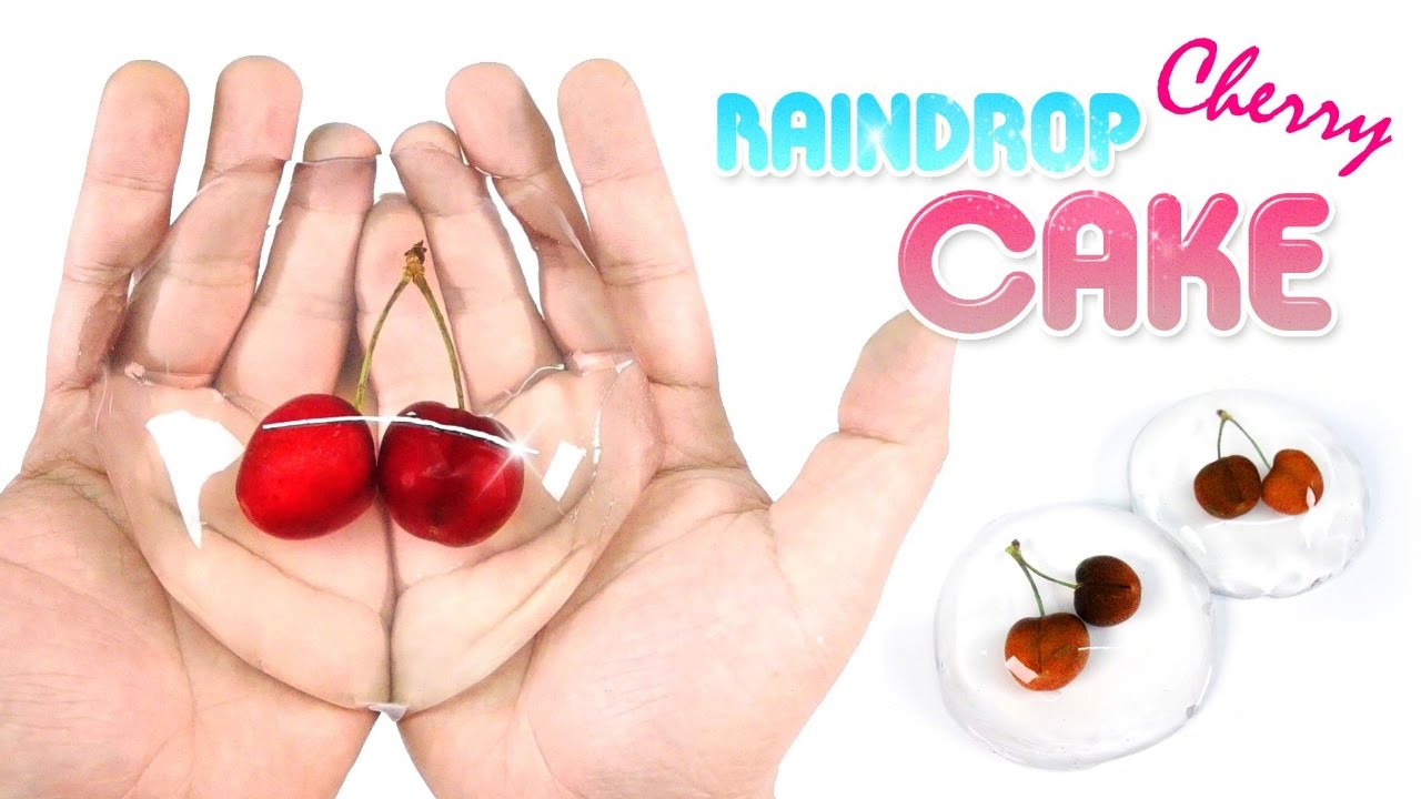 How to Make Cherry Raindrop Cake - Satisfying Video