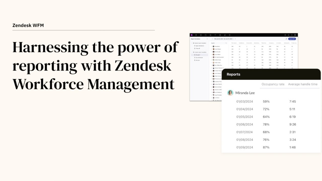Harnessing the power of reporting with Zendesk WFM